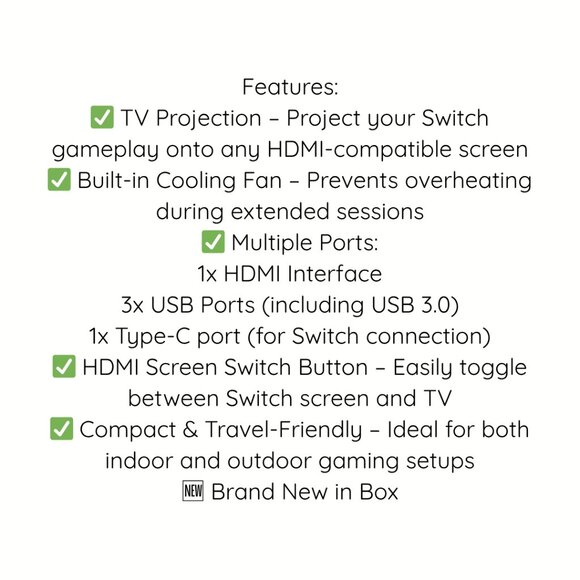 New Multifunction Switch Dock (for Nintendo Switch) - Picture 11 of 11